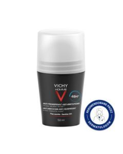 Vichy Homme, dezodorant-antyperspirant 48h, skóra wrażliwa, roll-on, 50 ml