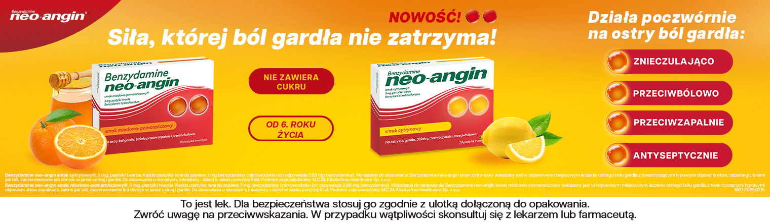 Baner przedstawiający produkty Neo angin