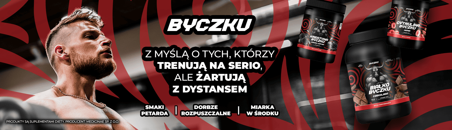 Baner przedstawiający produkty Byczku