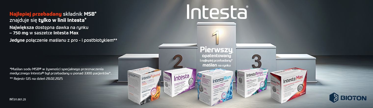 Baner przedstawiający preparaty Intesta