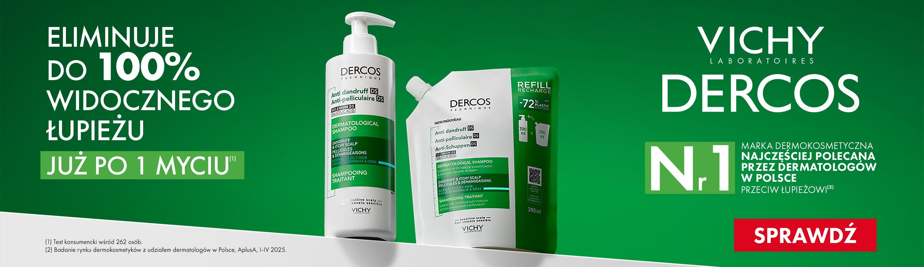 Baner przedstawiający produkty vichy dercos