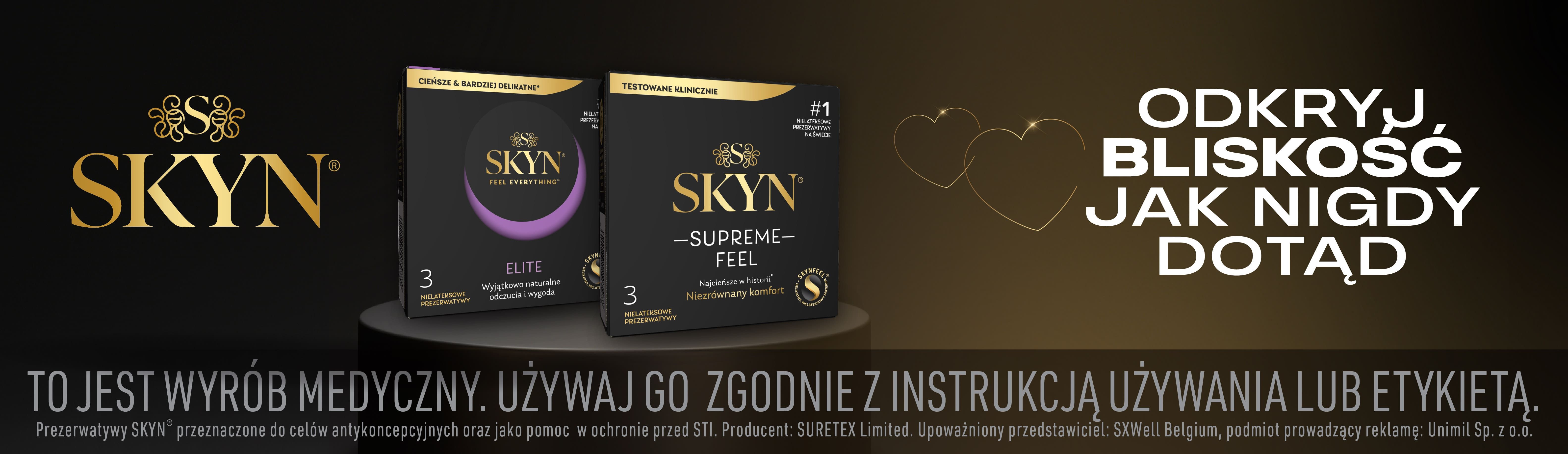Baner przedstawiający produkty skyn